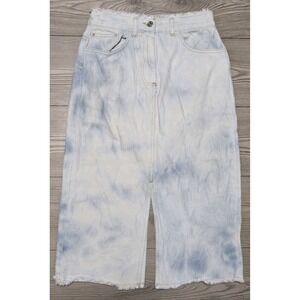 Collusion Jeans Pants Skirt Cut Off Bottoms Womens Size 10 Blue White Pants